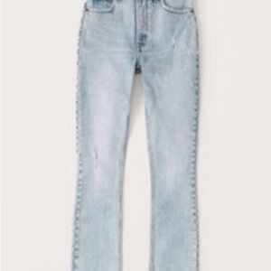 Abercrombie & Fitch Women's Acid Wash Straight Leg Jeans-90s Skinny High Rise